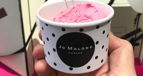 an ice cream tub branded Jo Malone London